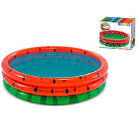 Басейн дитячий Intex 58448 Кавун, 3 кільця, 581 л, ремкомплект, кор., 168-38 см.
