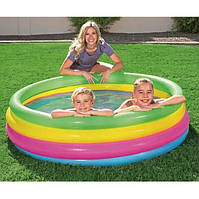 Басейн дитячий Bestway 51117, надувний, круглий, 4 кільця, 157-46 см.