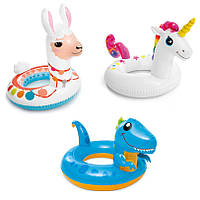 Надувний круг дитячий Intex 59221 3 різновиди (єдиноріг 107-58 см./динозавр 81-58 см./лама 86-58 см.)