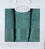 Набір рушників Gulcan Cotton Ornament Green 50*90 (2 шт.)+70*140 (1 шт.)