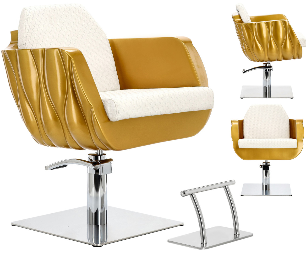 Гідравлічне перукарське крісло салону барбершопу поворотне Calissimo Axel PRE-K195-Z-AO-FF-83047-BK-GL