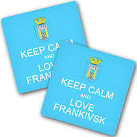Підставка під кухоль 2 шт Keep зalm and love Frankivsk