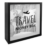 Дерев'яна скарбничка для грошей Travel money box (смолет)