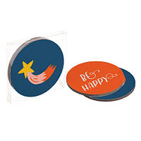 Підставки під гаряче Coaster (корок) Be happy