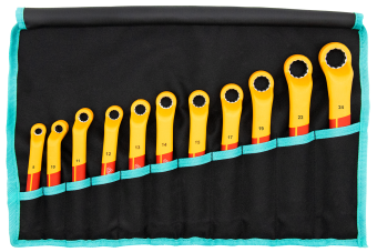 Набір ключів Whirlpower накидних 11шт діелектричних в чохлі, кут 75°