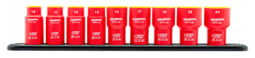 Набір головок Whirlpower  1/2" 9од. 10-24мм діелектричних на планці