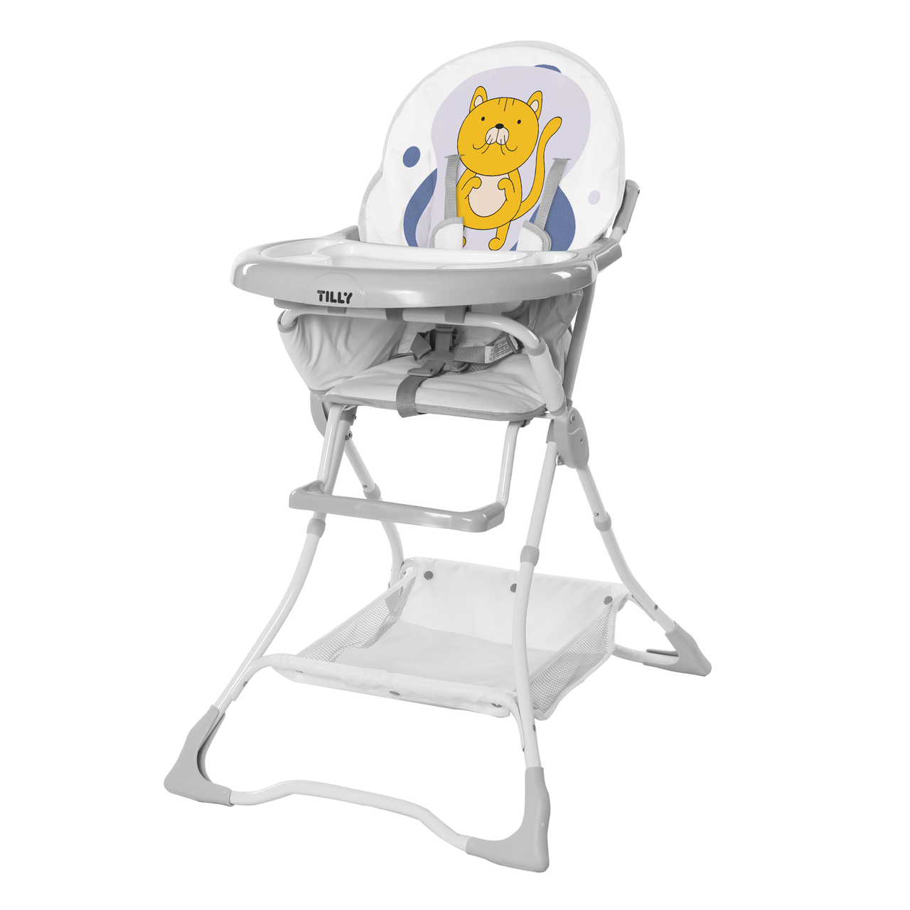 Дитячий стільчик для годування TILLY Buddy T-633/2 Lilac Cat сірий із бузковим