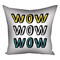Наволочка для подушки 50х50 см Wow wow wow wow