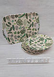 Посуд з еко волокон бамбука з малюнком (6 тарілок, компактні, стильні), фото 4