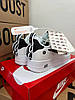 Жіночі кросівки Nike Air Force 1 white L8 utility White Black Найк Форс чорно-білі кеди низькі шкіряні, фото 8