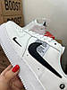 Жіночі кросівки Nike Air Force 1 white L8 utility White Black Найк Форс чорно-білі кеди низькі шкіряні, фото 6