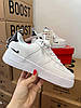Жіночі кросівки Nike Air Force 1 white L8 utility White Black Найк Форс чорно-білі кеди низькі шкіряні, фото 4