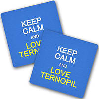 Підставка під кухоль 2 шт Keep calm and love Ternopil