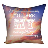 Подушка з принтом 40х40 см You are my everything