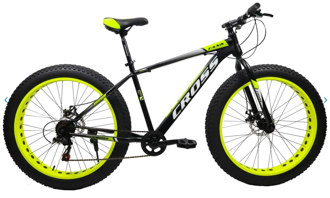 Велосипед 26*4" Tank 2024 Рама-15" black-neon yellow
