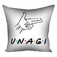 Подушка з принтом 40х40 см Unagi