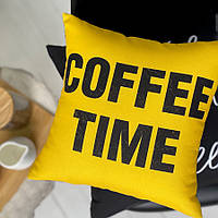 Подушка з принтом 50х50 см Coffee time