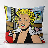 Подушка з принтом 50х50 см Marilyn Monroe pop art