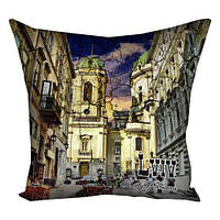 Подушка з принтом 30х30 см Lviv the city of dreams