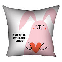 Наволочка для подушки 40х40 см You make my heart smile