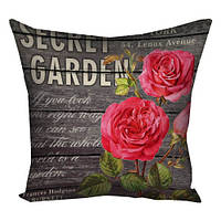 Подушка з принтом 40х40 см Secret garden