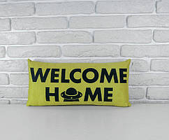 Подушка для дивана (бархіт) 50х24 см Welcome home