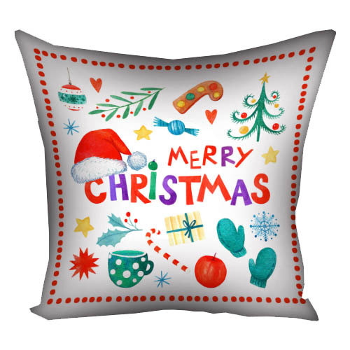 Наволочка для подушки 40х40 см Merry Christmas