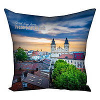 Подушка з принтом 30х30 см With love from Ivano-Frankivsk