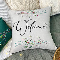 Подушка для інтер'єру (мішковина) 45х45 см Welcome