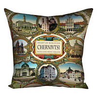 Подушка з принтом 30х30 см Chernivtsi with love from Ukraine
