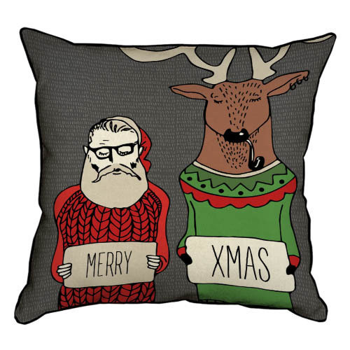 Подушка для інтер'єру (мішковина) 45х45 см Merry Xmas