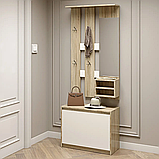 Передпокій с дзеркалом Мікс венге темний + дуб молочний Еверест (80х38х102 см), фото 6