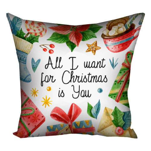 Подушка з принтом 40x40 см All I want for Christmas is You