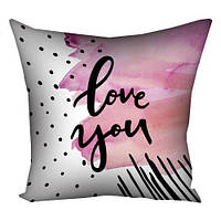 Наволочка для подушки 40x40 см Love you