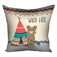 Наволочка для подушки 30х30 см Wild life