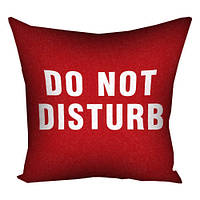 Подушка з принтом 30х30 см Do not disturb