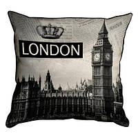 Наволочка декоративна (мішковина) 45х45 см London Big Ben