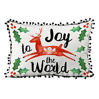 Подушка декоративна (мішковина) Joy to the world