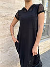 Сукня літня довга ВЕНЕРА ТРИКОТАЖ до 62 розміру TEVI ЧОРНИЙ, фото 7