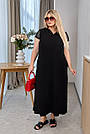 Сукня літня довга ВЕНЕРА ТРИКОТАЖ до 62 розміру TEVI ЧОРНИЙ, фото 5