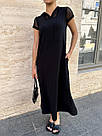 Сукня літня довга ВЕНЕРА ТРИКОТАЖ до 62 розміру TEVI ЧОРНИЙ, фото 8