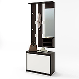 Передпокій с дзеркалом Мікс сонома + білий Еверест (80х38х200 см), фото 4