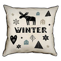 Наволочка декоративна (мішковина) 45х45 см Winter
