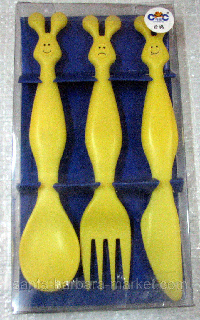 Набір дитячий "зайчики" пластик., фото 1