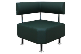 Модуль кутовий (Елемент кутовий, секція кутова) BNB Solo. Зелений (Колір 2226). Для очікування, примірювальній, коридора