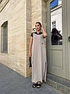 Сукня літня довга ВЕНЕРА ТРИКОТАЖ до 62 розміру TEVI БЕЖЕВИЙ, фото 4