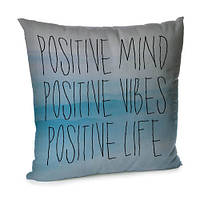 Подушка для дивана 45х45 см Positive vibes...