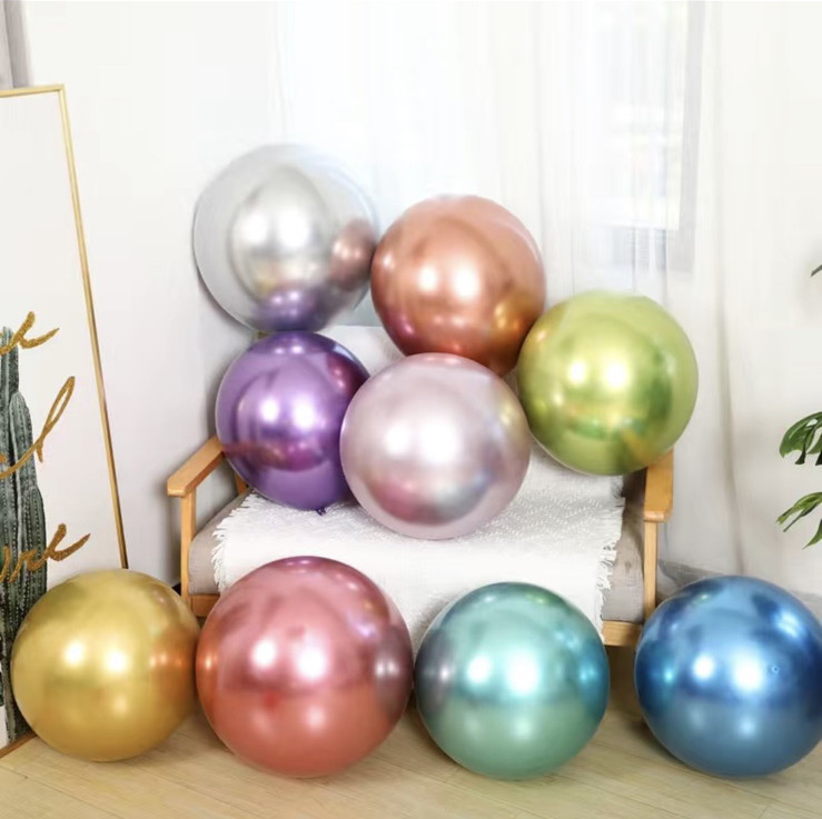 Велика Повітряна Куля Latex Balloon 18 дюймів 45 см Металік (00943)