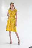 Сукня для вагітних і годуючих Жовтий Красива сукня зі штапеля Легка сукня для вагітних, фото 3