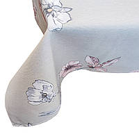 Cкатерть на стол для кухни водоотталкивающая хлопковая тефлоновая скатерть Цветущий сад